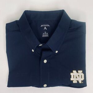 Antigua Navy Button-Down Shirt with Notre Dame Logo